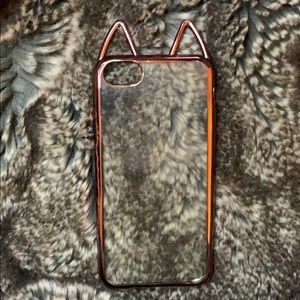 Rose gold iPhone 6s cat ear phone case